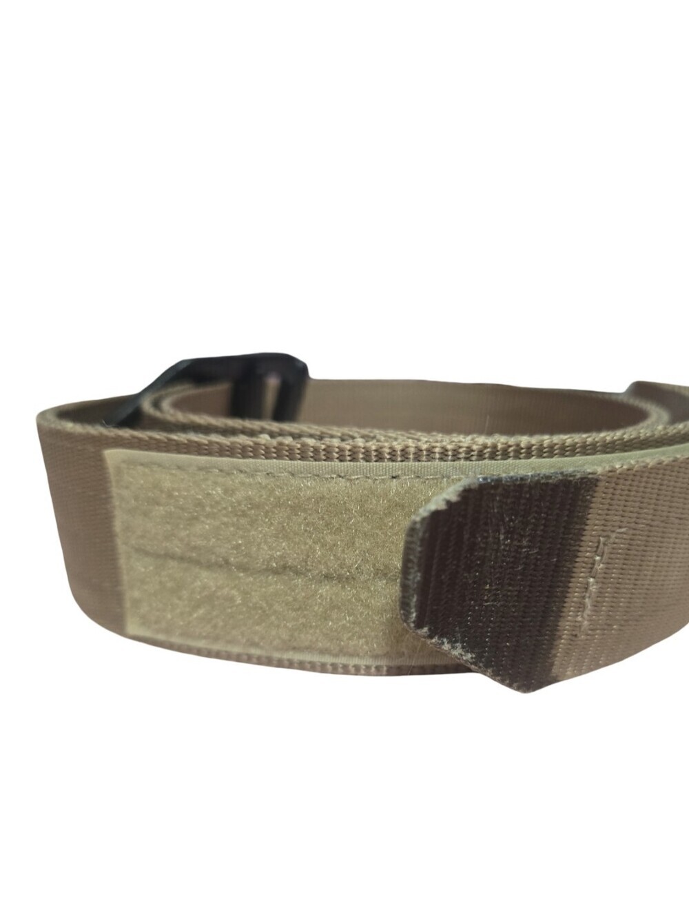 Men's Tactical Webbing Belt with Hook & Loop Closure - Tan